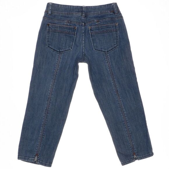 Elle Crop Capri Jeans Size 2 Womens Blue Denim Stretch Measures 28 x 21.5 - Picture 3 of 9